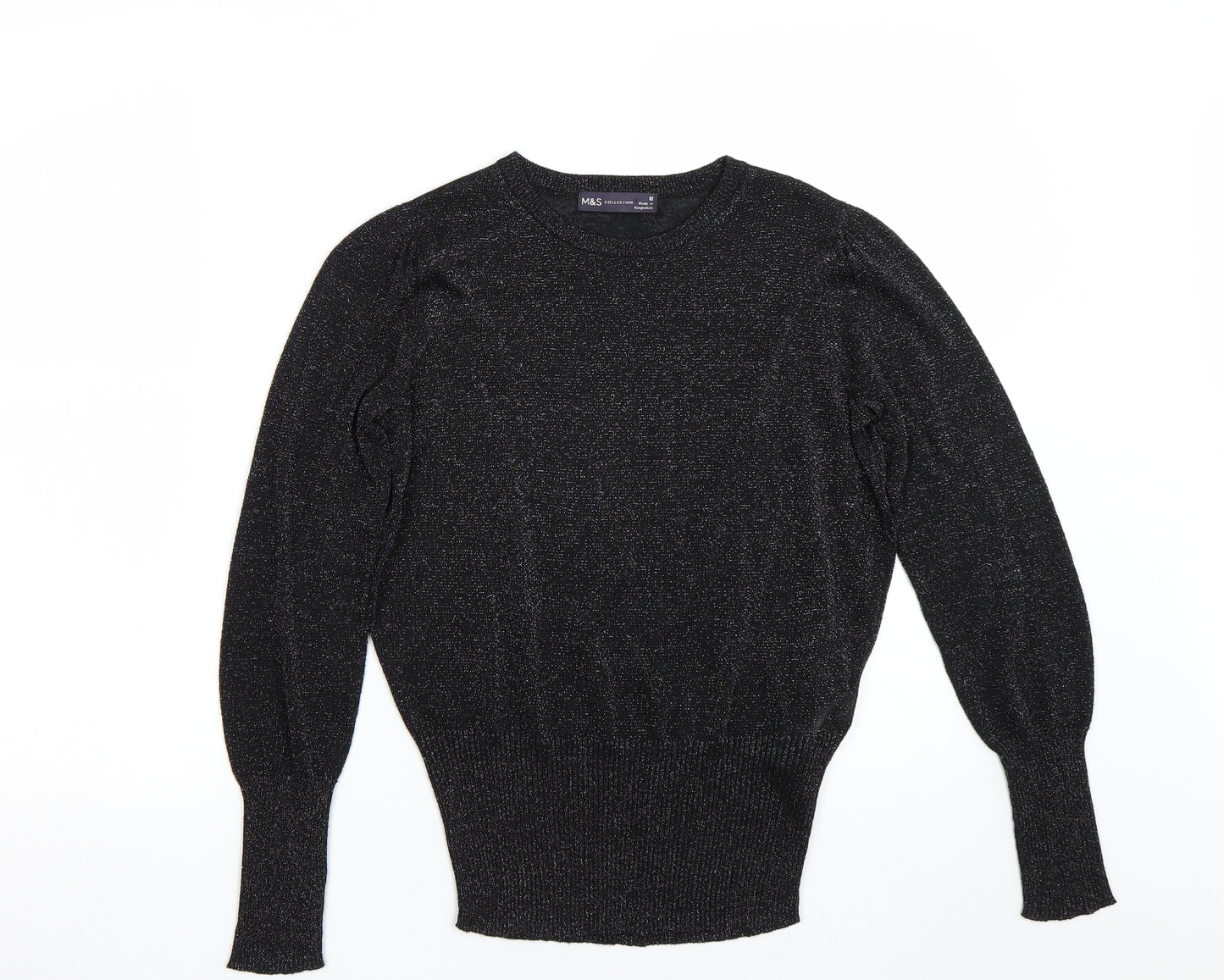 M&S Womens Black   Pullover Jumper Size 10
