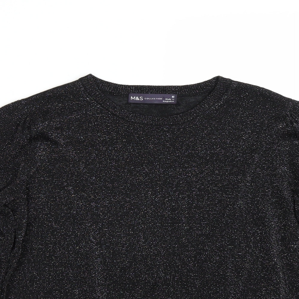 M&S Womens Black   Pullover Jumper Size 10