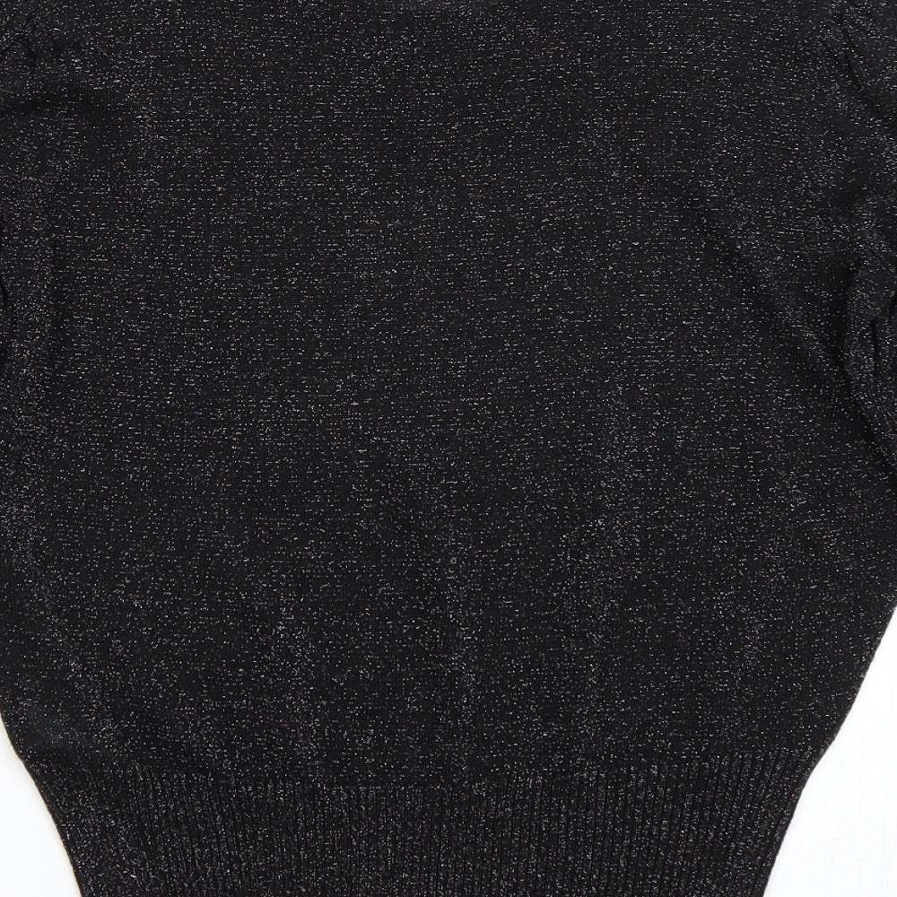 M&S Womens Black   Pullover Jumper Size 10
