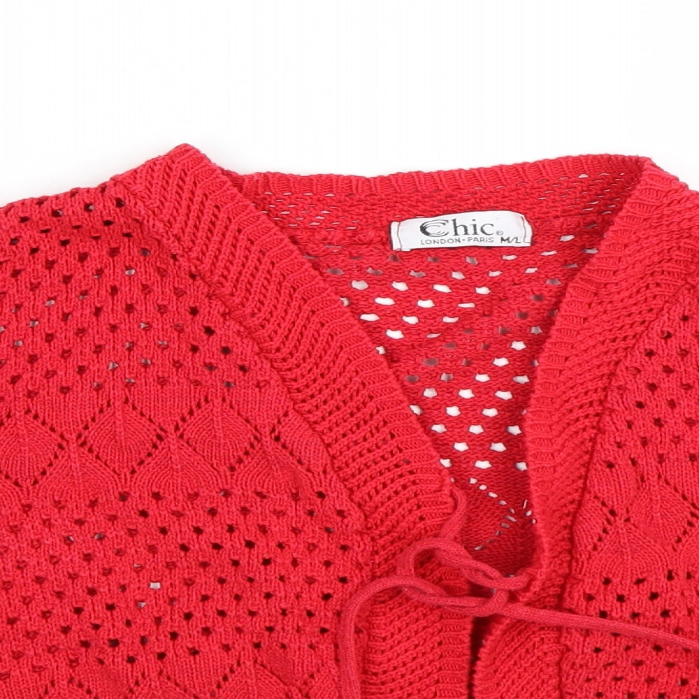 CHIC Womens Red   Cape Jumper Size M