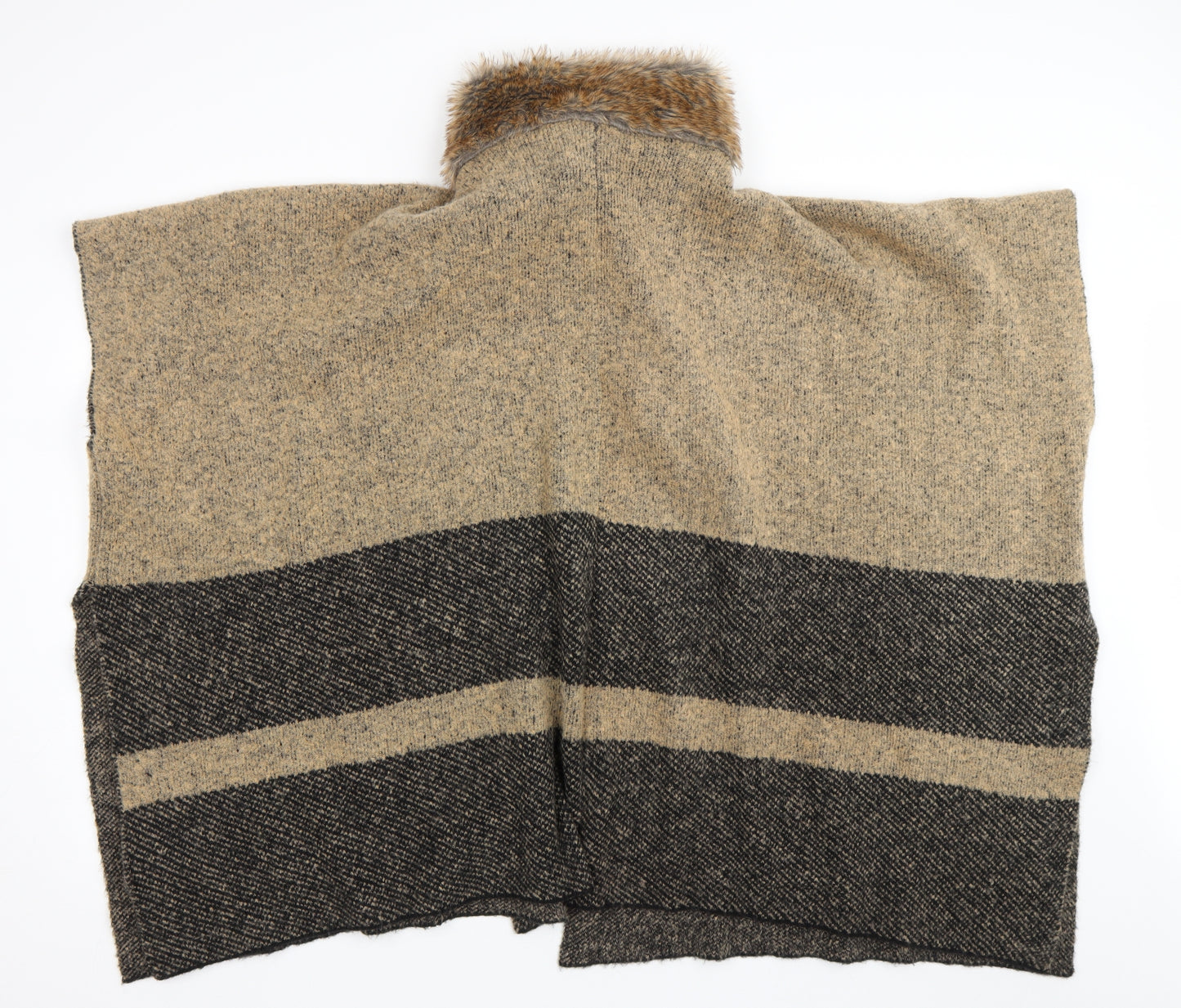M&S Womens Brown Striped  Pullover Jumper One Size