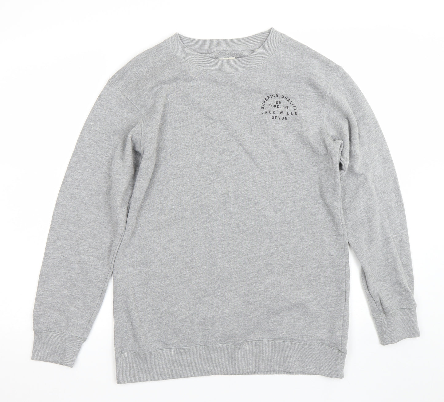 Jack Wills Womens Grey   Pullover Sweatshirt Size 10