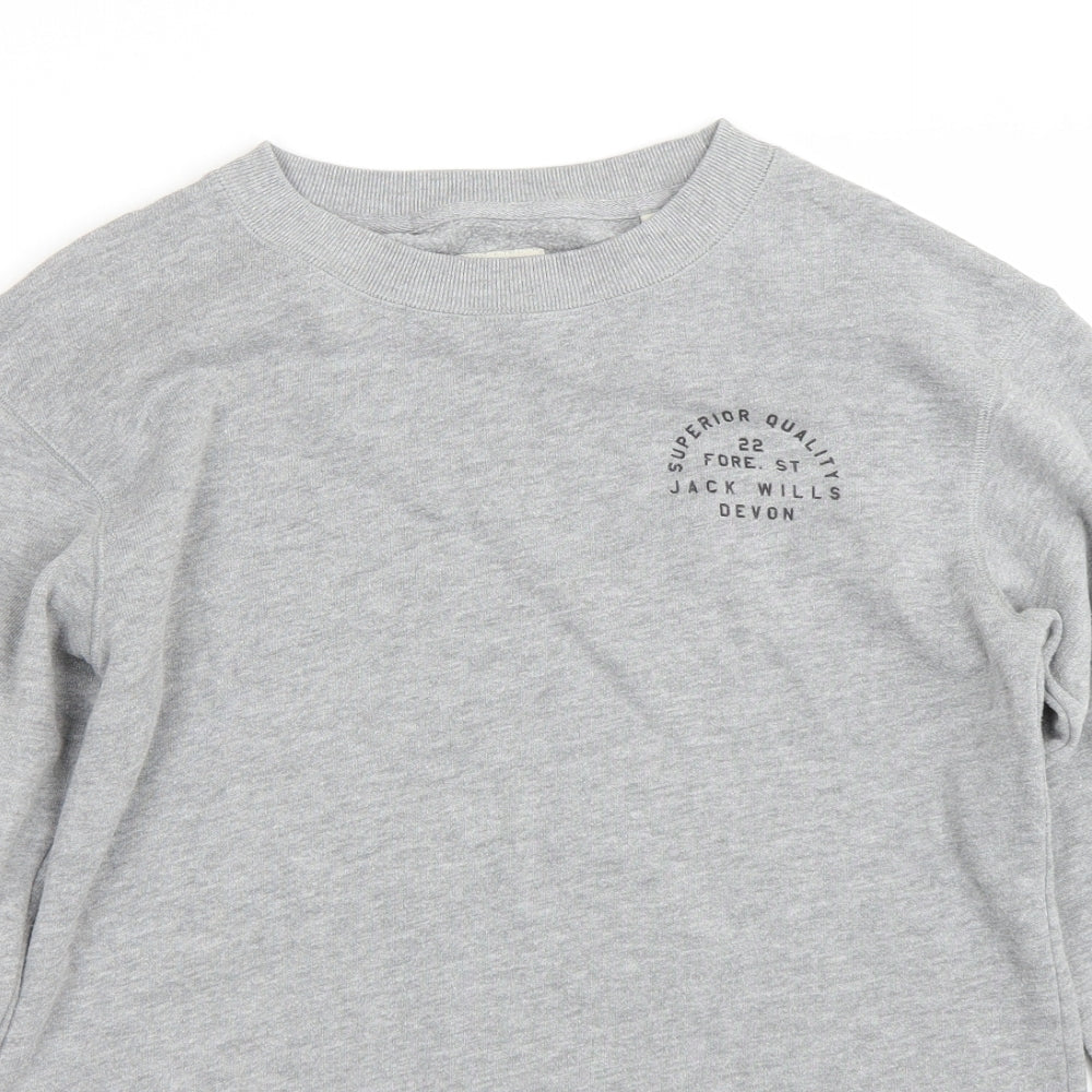 Jack Wills Womens Grey   Pullover Sweatshirt Size 10