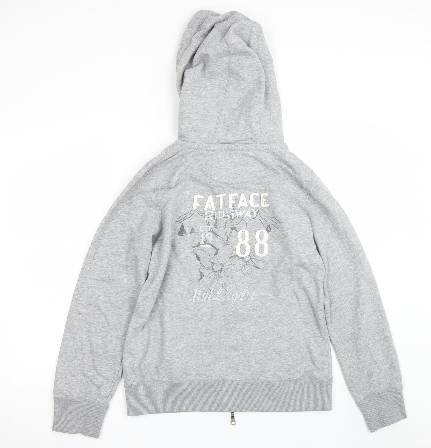 Fat Face Womens Grey   Full Zip Hoodie Size 14