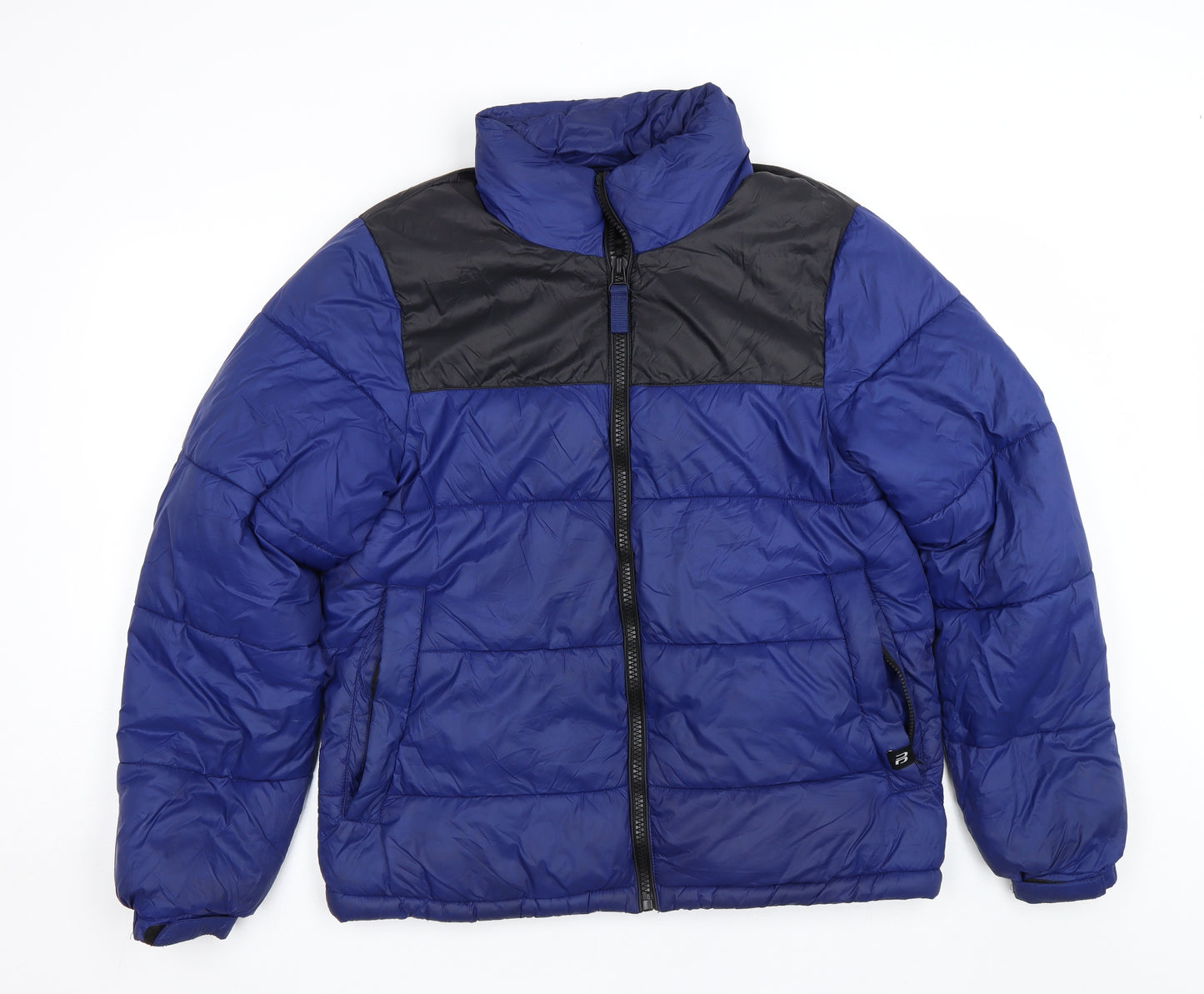 Pull&Bear Mens Blue   Puffer Jacket Coat Size S