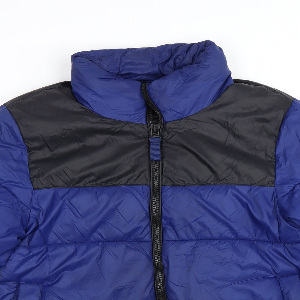 Pull&Bear Mens Blue   Puffer Jacket Coat Size S