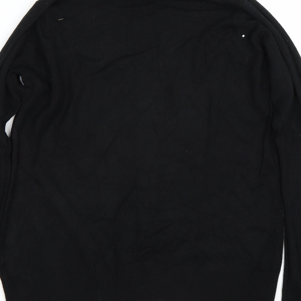 George Womens Black   Wrap T-Shirt Size 14