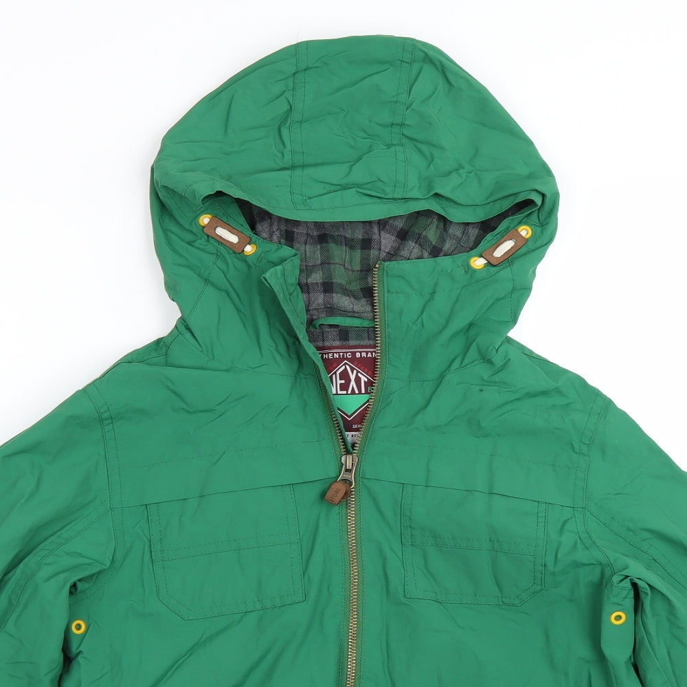 NEXT Boys Green   Rain Coat Coat Size 8 Years