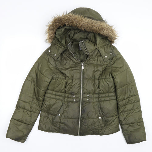 Primark Womens Green   Overcoat Coat Size XS