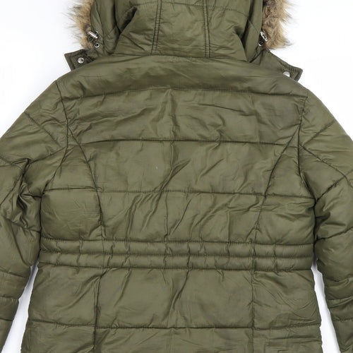 Primark Womens Green   Overcoat Coat Size XS