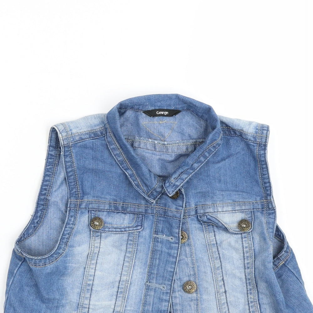 George Girls Blue  Denim Jacket  Size 13-14 Years