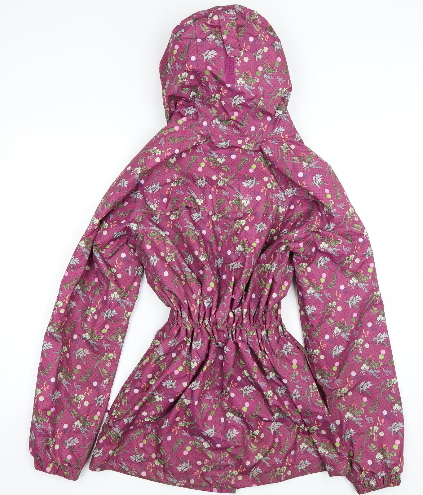 Trespass Womens Purple Floral  Rain Coat Coat Size 12