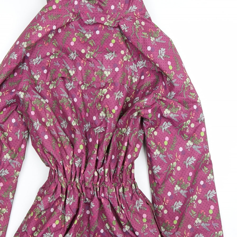Trespass Womens Purple Floral  Rain Coat Coat Size 12