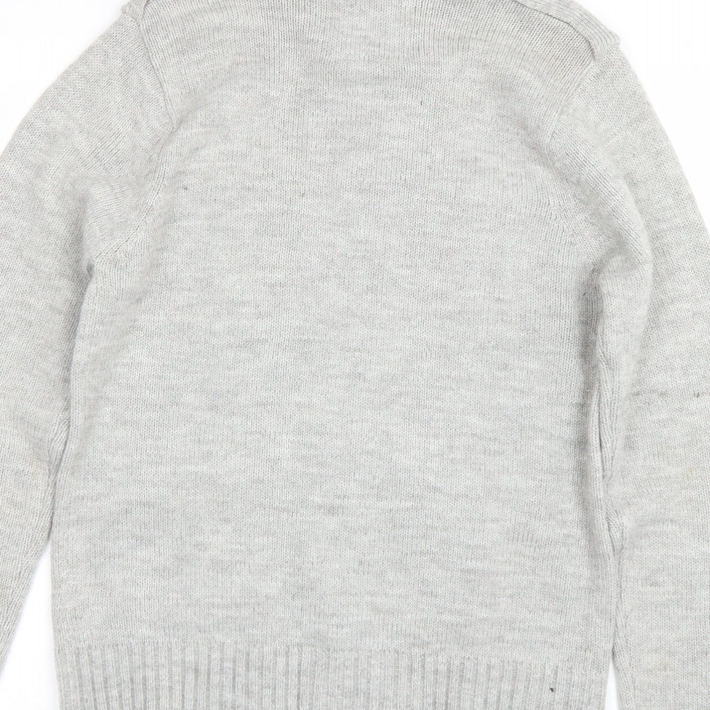 Dissident Mens Grey   Cardigan Jumper Size S