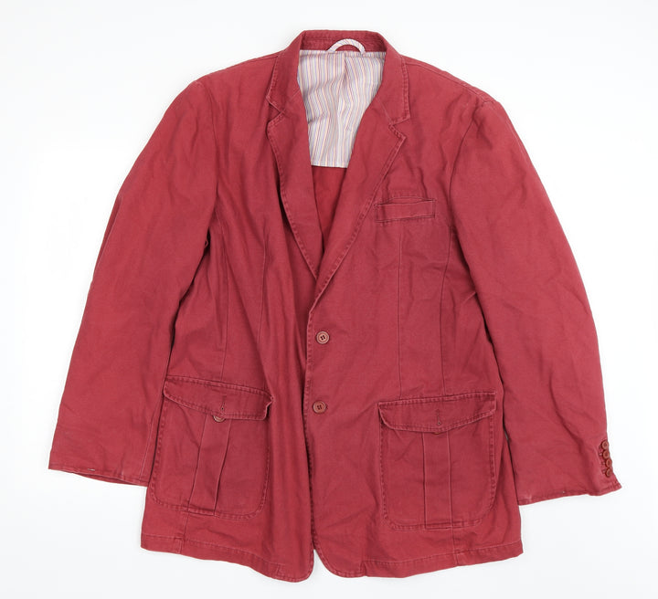 PETER CHRISTIAN Womens Red Jacket Coat Size 16