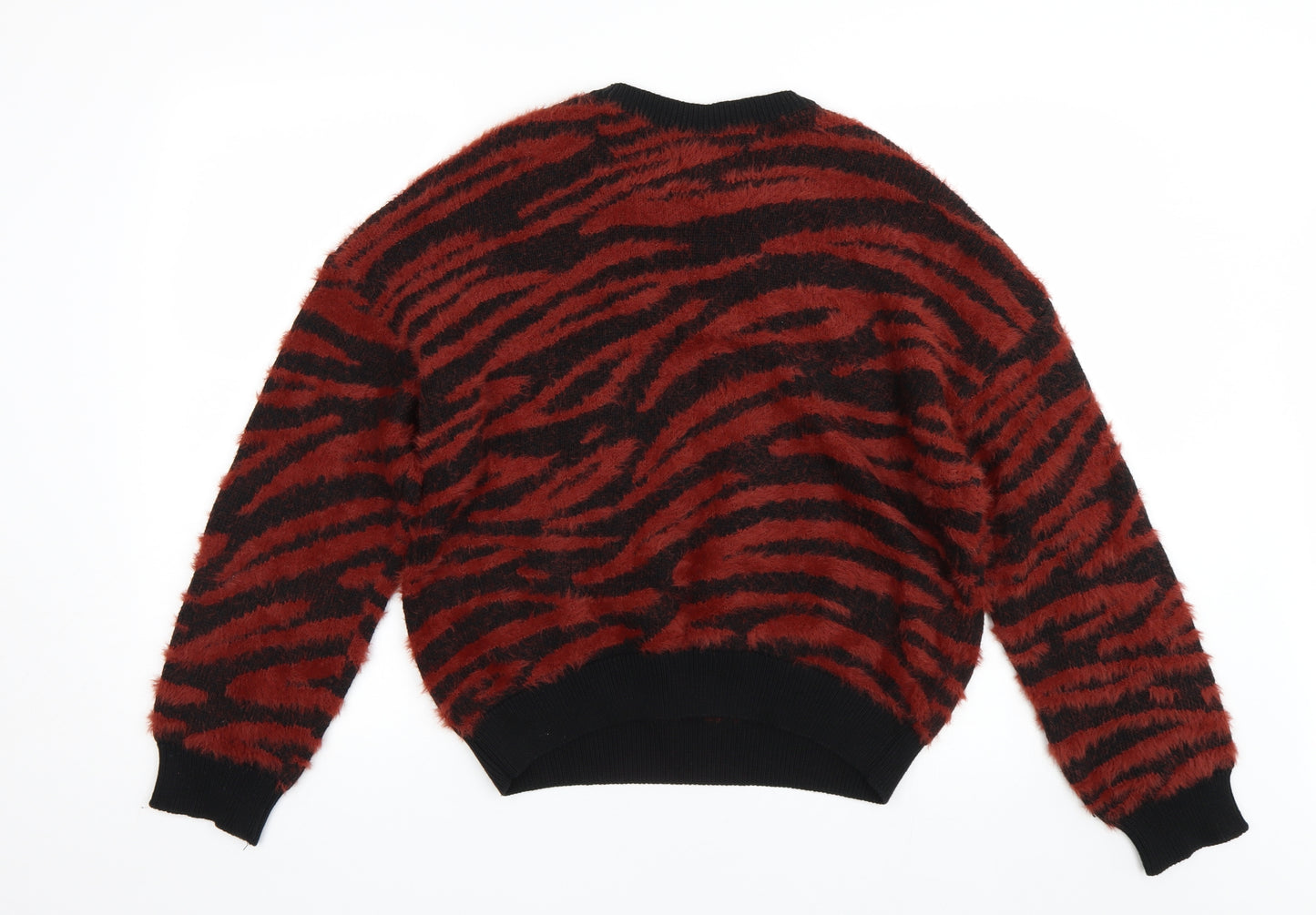 New Look Womens Red Striped  Pullover Jumper Size M