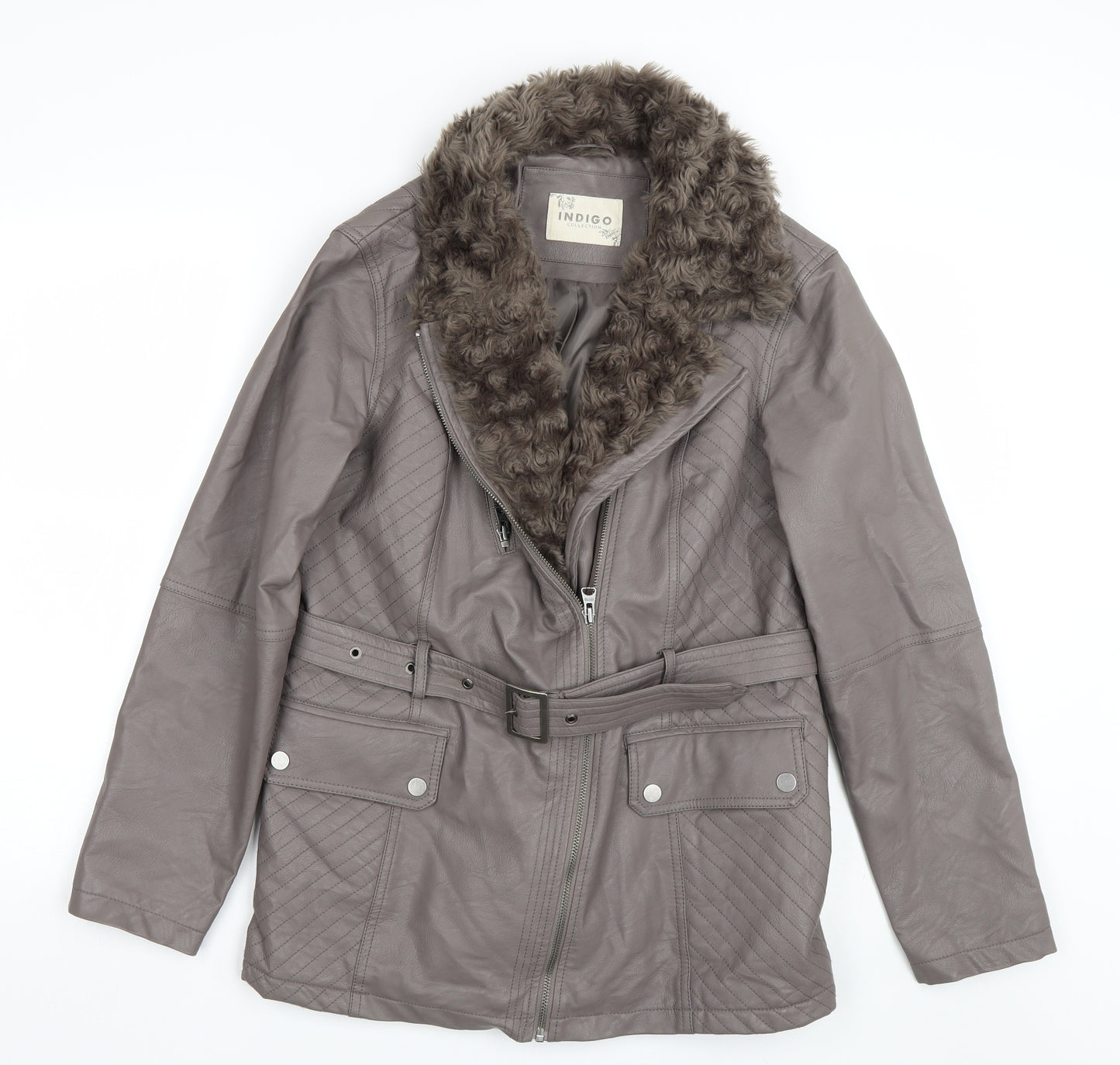M&S Womens Grey   Jacket Coat Size 12