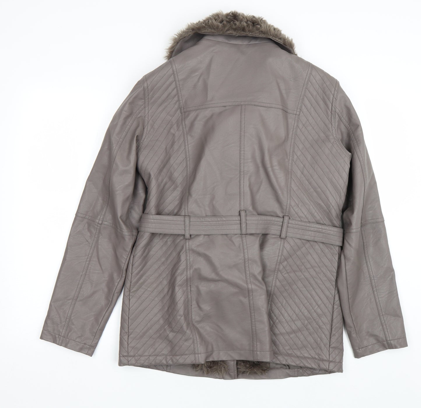 M&S Womens Grey   Jacket Coat Size 12