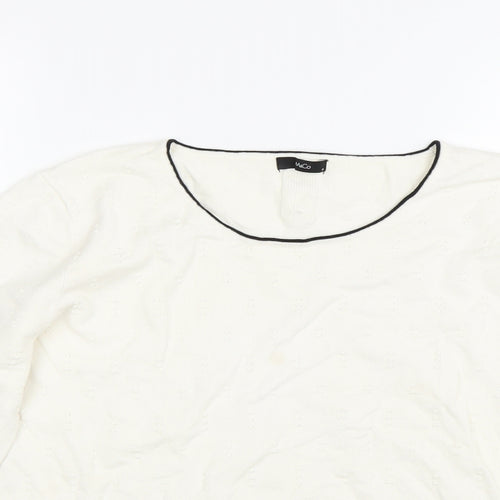 M&Co Womens White   Pullover Jumper Size 16