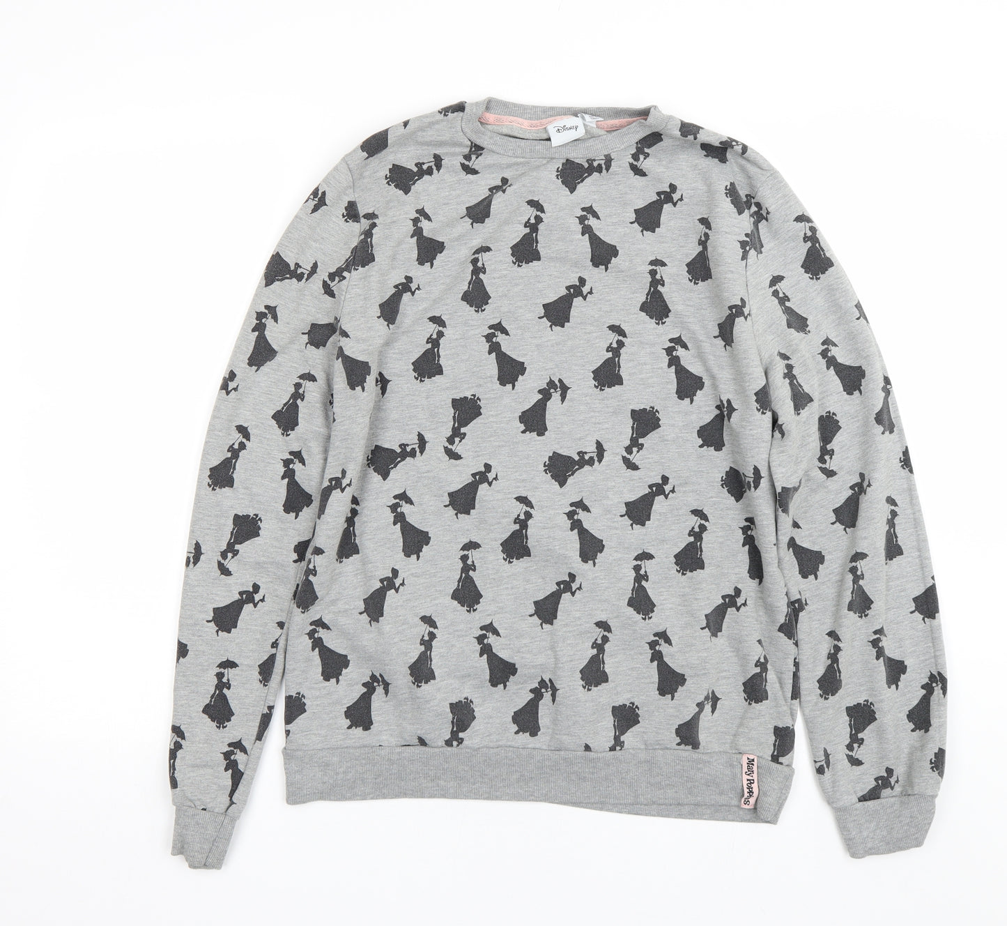 Primark Womens Grey Polka Dot  Pullover Sweatshirt Size 12  - Disney