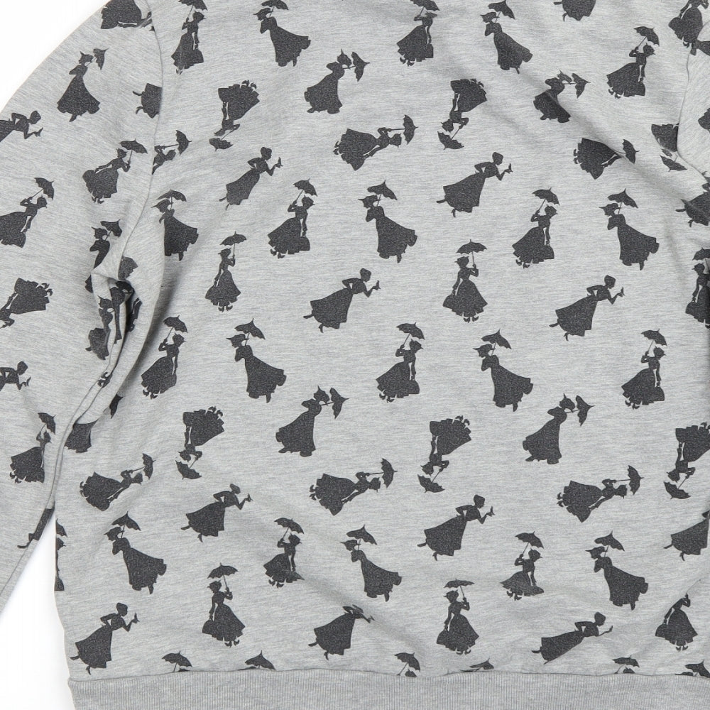 Primark Womens Grey Polka Dot  Pullover Sweatshirt Size 12  - Disney