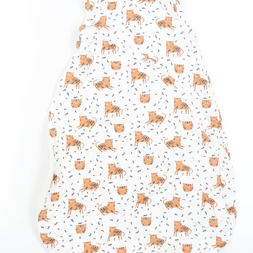 John Lewis Baby White   Babygrow One-Piece Size 3-6 Months  - Tigers