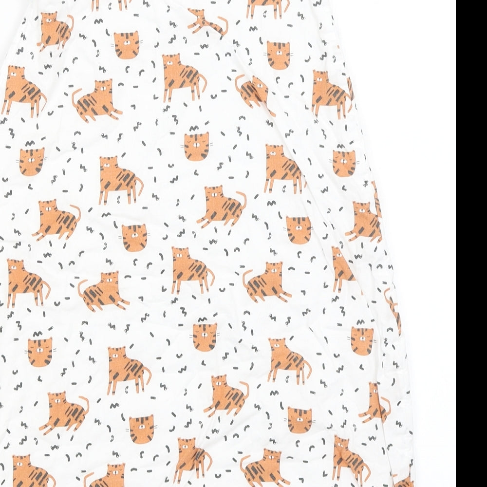 John Lewis Baby White   Babygrow One-Piece Size 3-6 Months  - Tigers