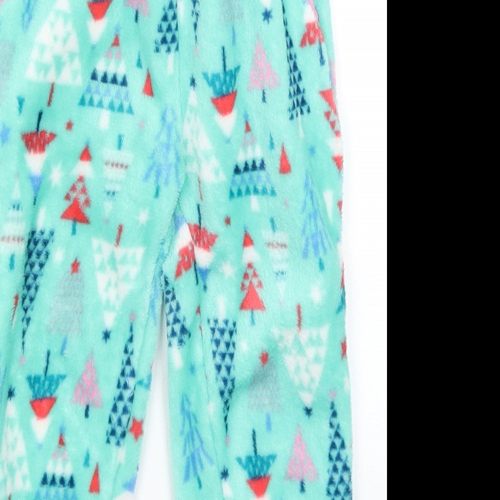 TU Girls Green Solid  Top Pyjama Set Size 2-3 Years  - Christmas Trees