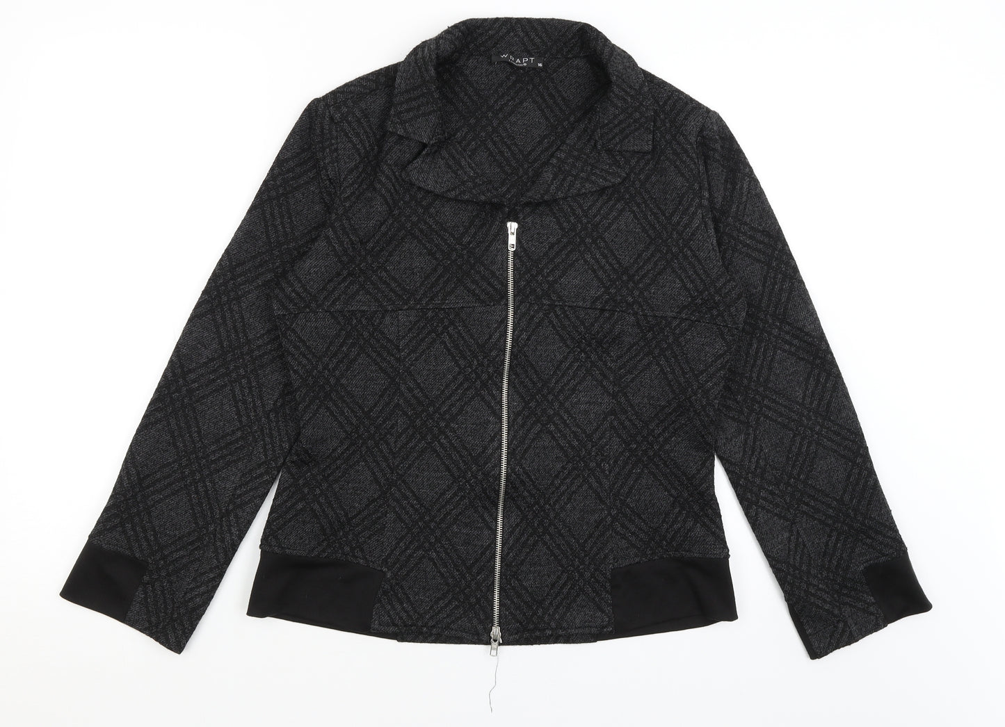 Wrapt Womens Black   Jacket Blazer Size 16