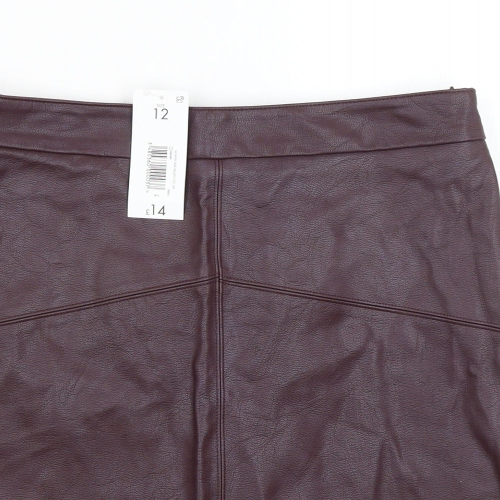Papaya Womens Purple   A-Line Skirt Size 12