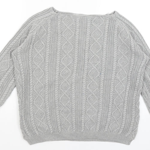 Tru Womens Grey   Pullover Jumper Size M