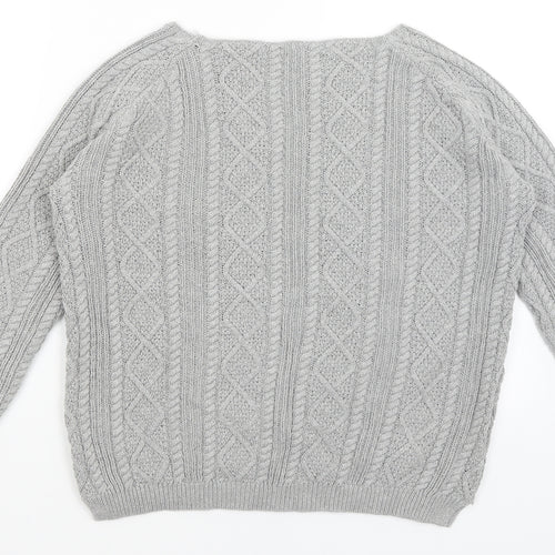 Tru Womens Grey   Pullover Jumper Size M