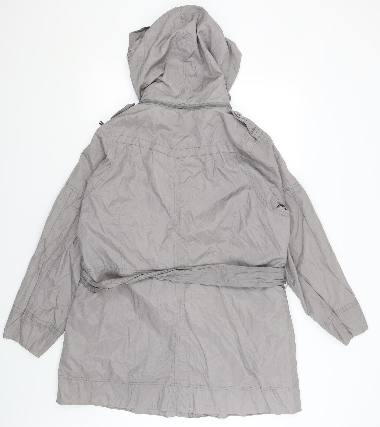 M&S Womens Grey   Rain Coat Coat Size XL