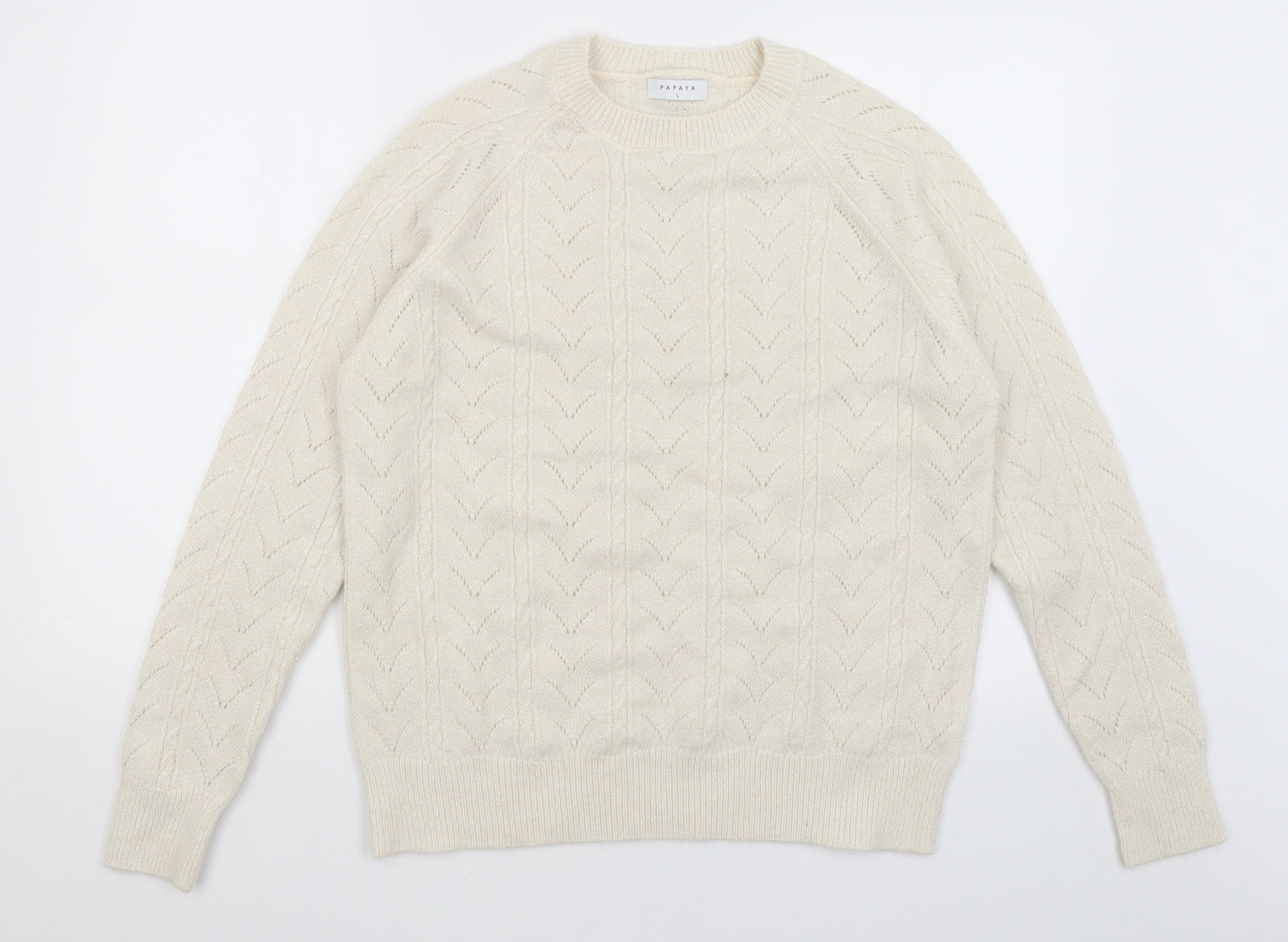 Papaya Womens Ivory   Pullover Jumper Size L