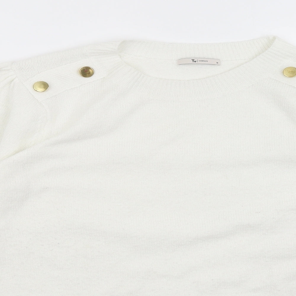 TU Womens White   Pullover Jumper Size 18