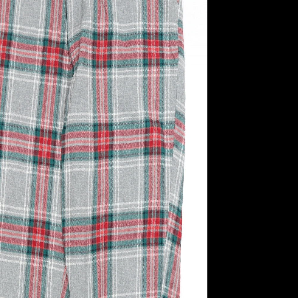 M&S Mens Grey Plaid   Pyjama Pants Size L