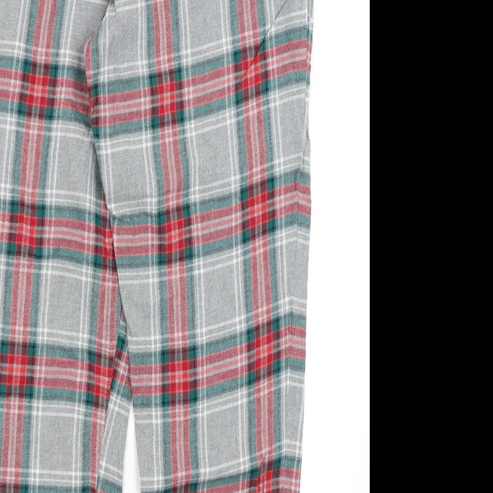 M&S Mens Grey Plaid   Pyjama Pants Size L