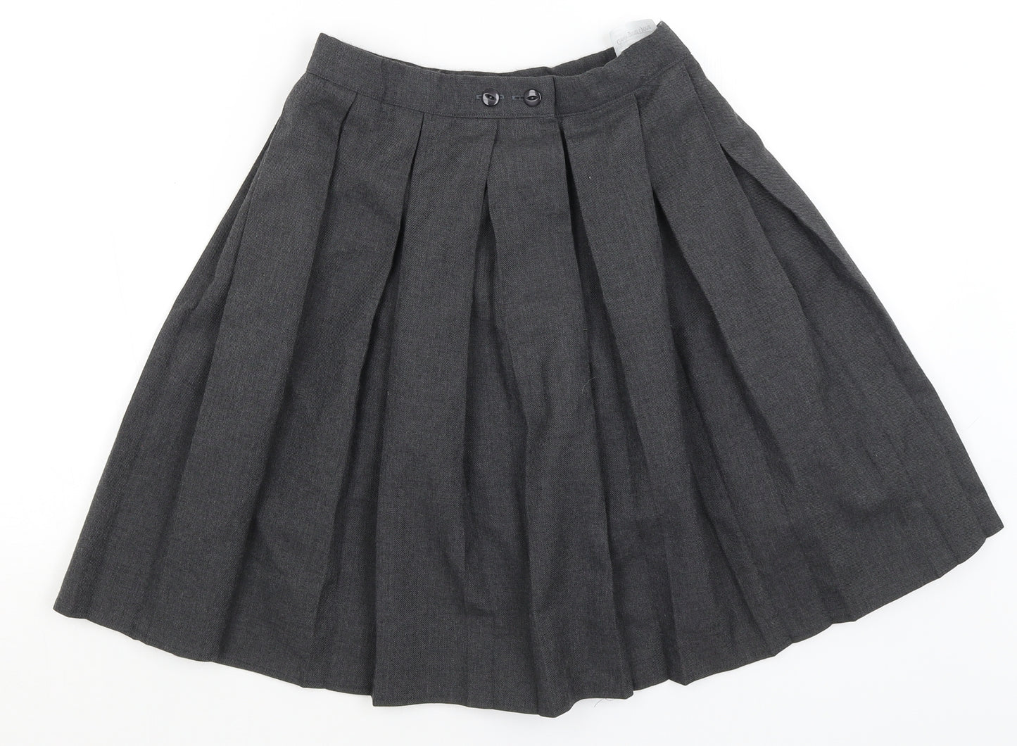 Four Owls Girls Grey   Pleated Skirt Size L