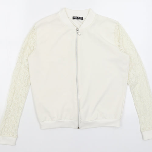 Select Womens White   Full Zip Jumper Size 6