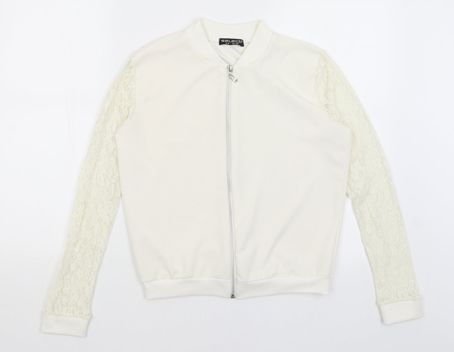 Select Womens White   Full Zip Jumper Size 6