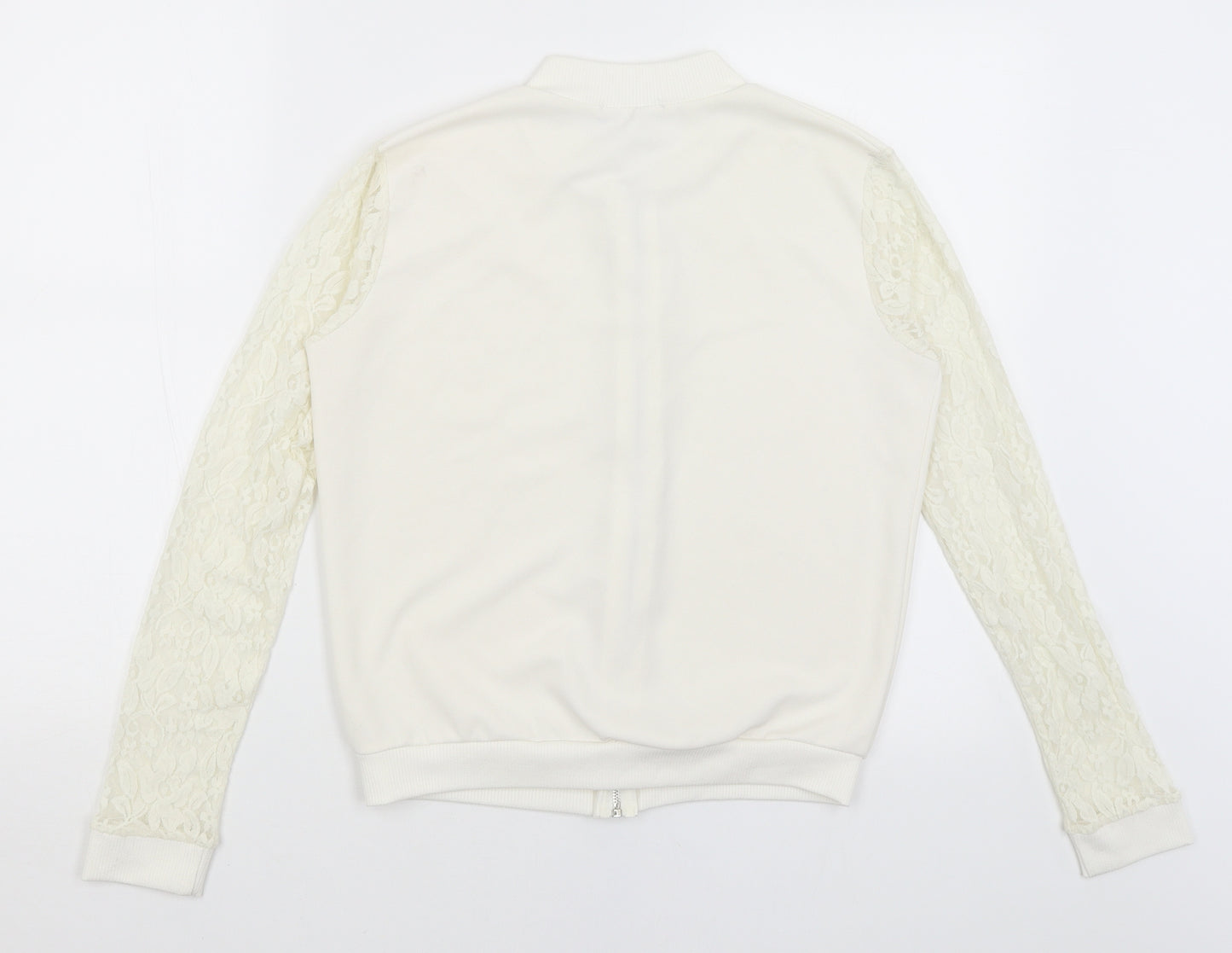 Select Womens White   Full Zip Jumper Size 6