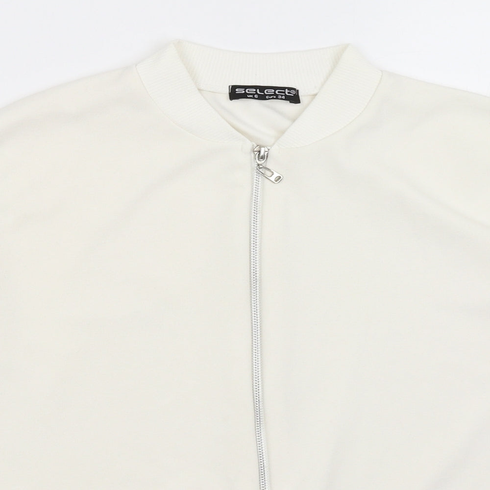 Select Womens White   Full Zip Jumper Size 6