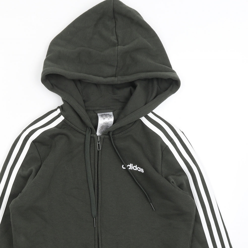 adidas Womens Green   Full Zip Hoodie Size 8