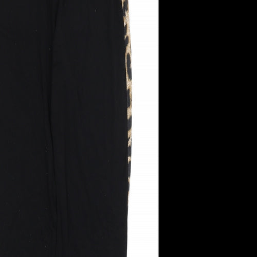 Boohoo Womens Black   Capri Leggings Size 10 L24 in