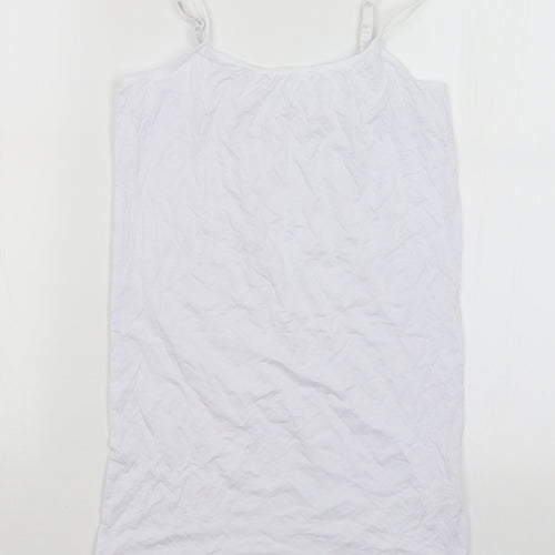 Preworn Womens White   Basic Tank Size M