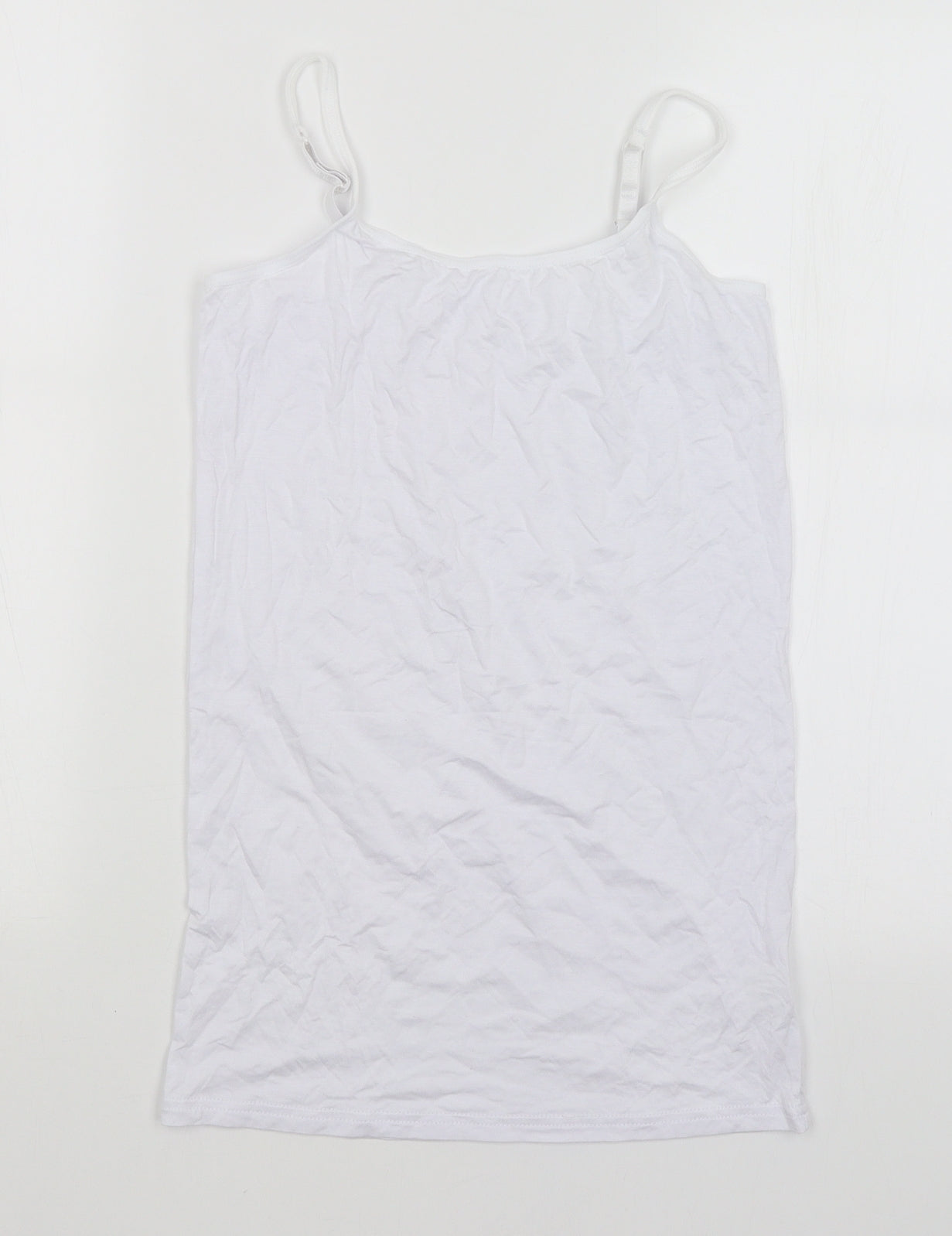 Preworn Womens White   Basic Tank Size M