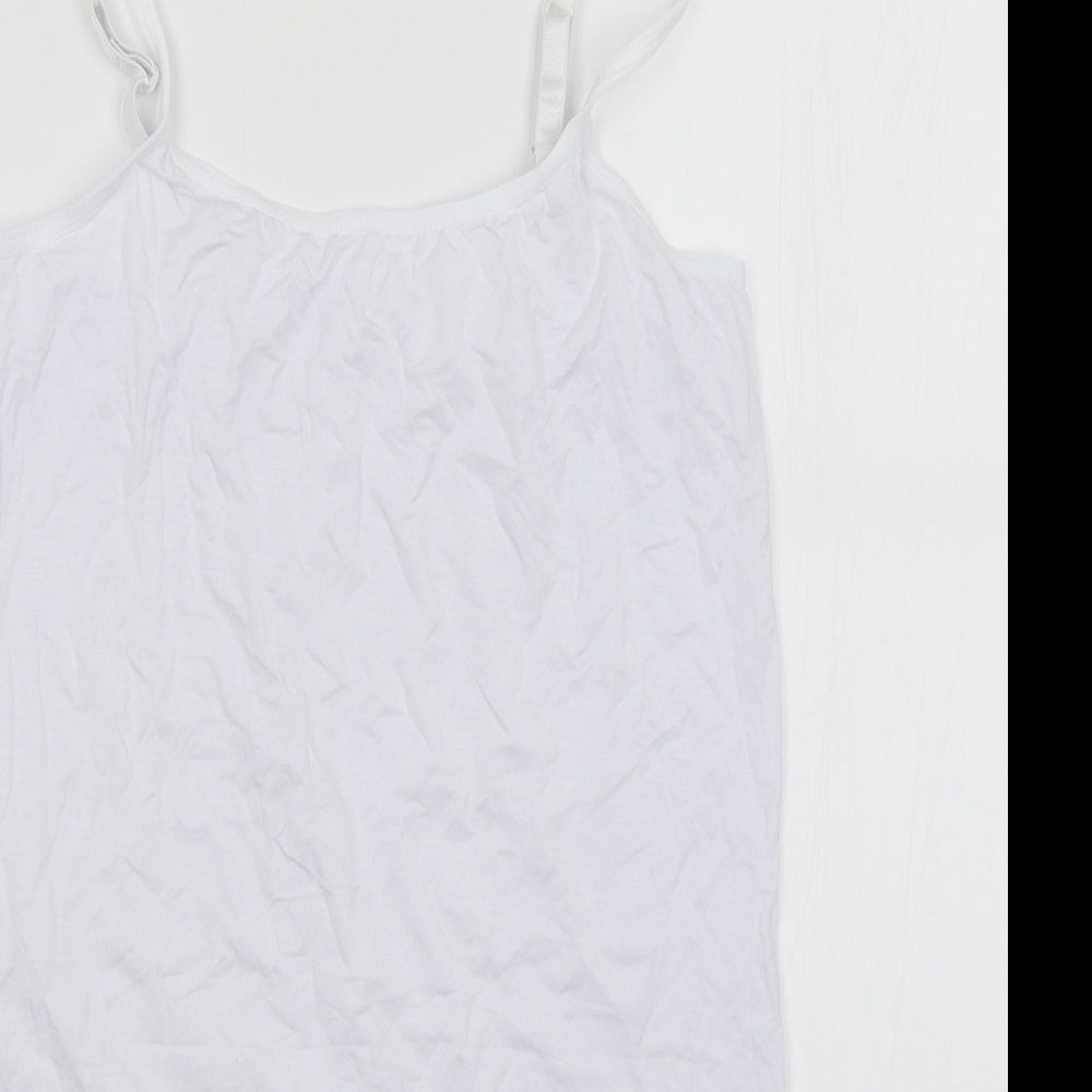 Preworn Womens White   Basic Tank Size M