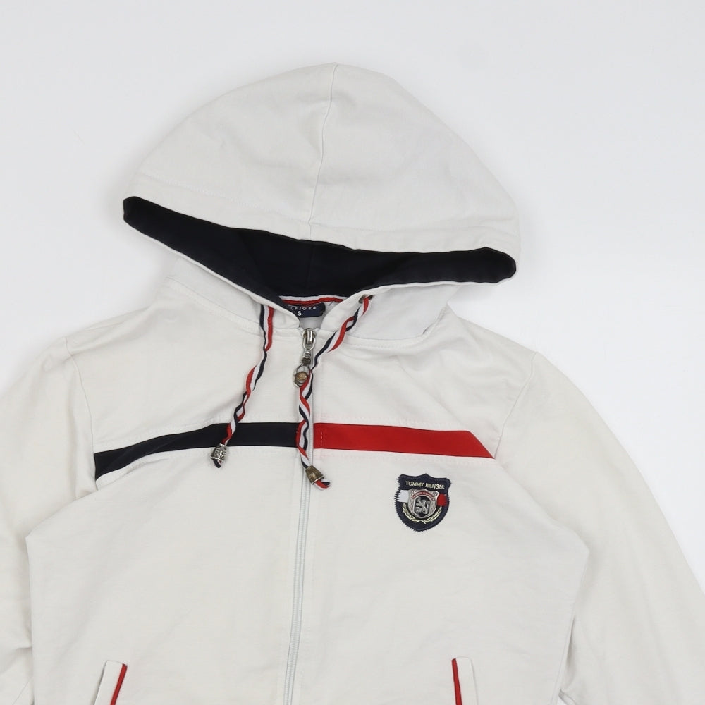 Tommy Hilfiger Womens White   Full Zip Hoodie Size S