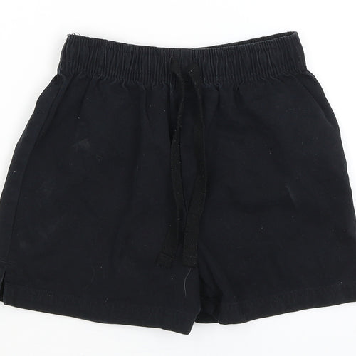 M&S Boys Black   Bermuda Shorts Size 6-7 Years