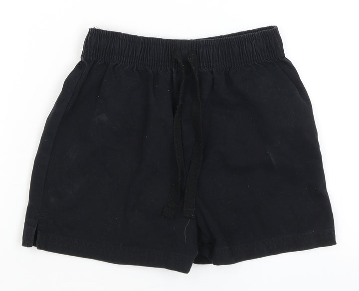 M&S Boys Black Bermuda Shorts Size 6-7 Years